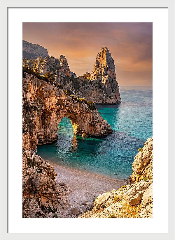 Cala Goloritze Natural Arch At Sunset