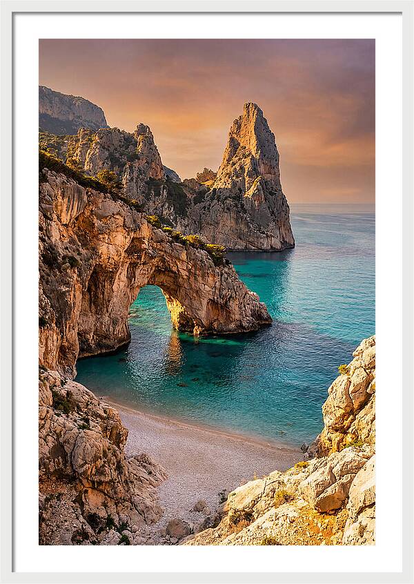 Cala Goloritze Natural Arch At Sunset