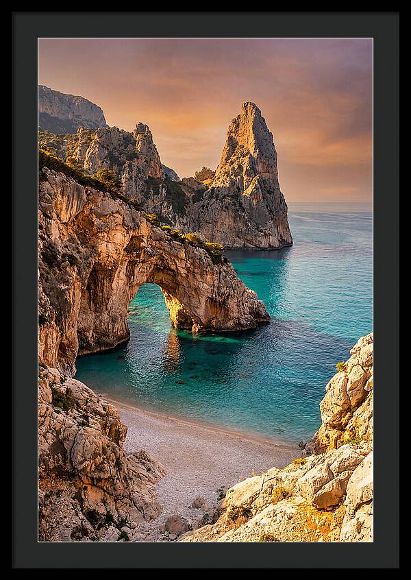 Cala Goloritze Natural Arch At Sunset