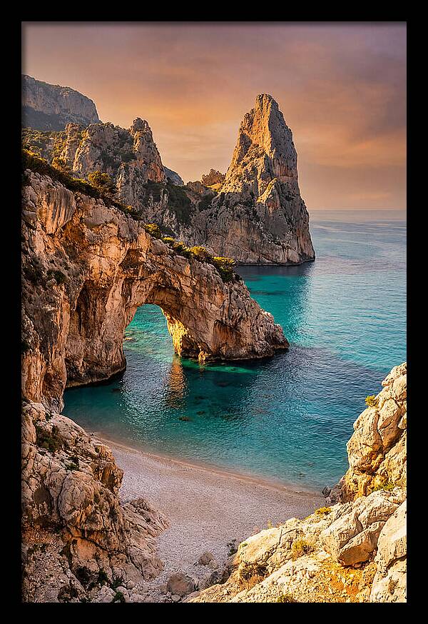 Cala Goloritze Natural Arch At Sunset