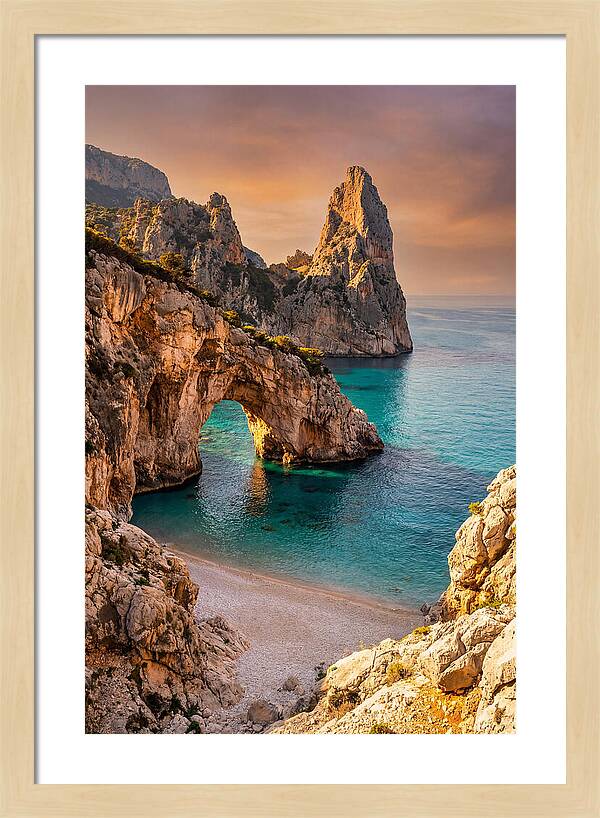 Cala Goloritze Natural Arch At Sunset