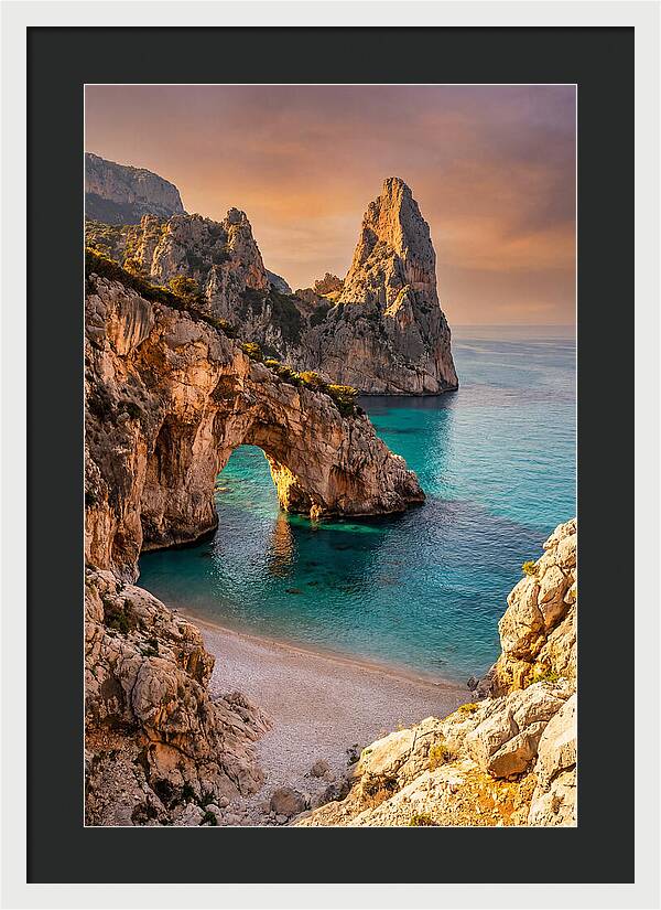 Cala Goloritze Natural Arch At Sunset
