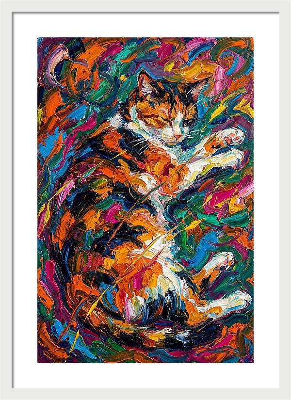Calico Cat In Vibrant Colors