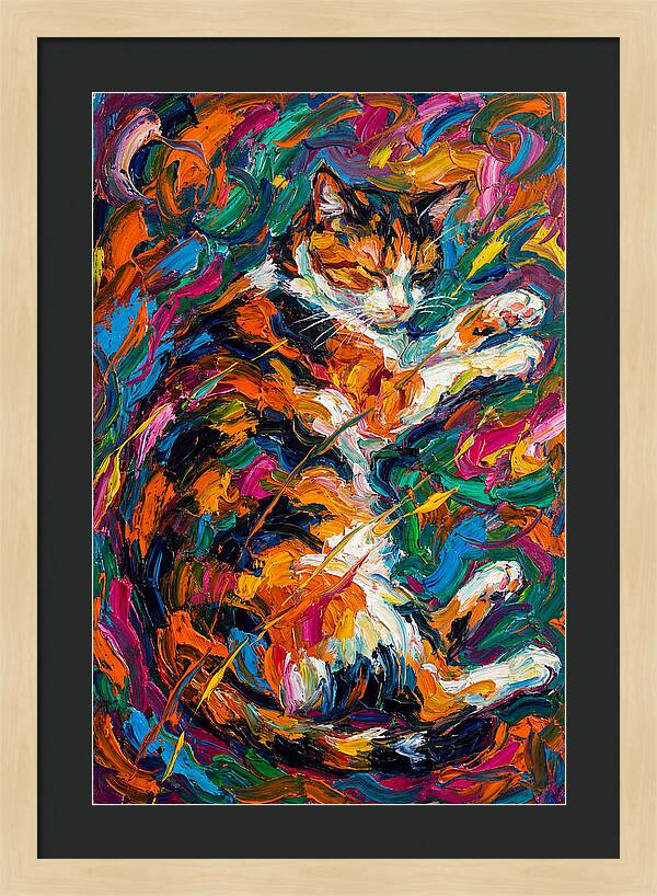 Calico Cat In Vibrant Colors