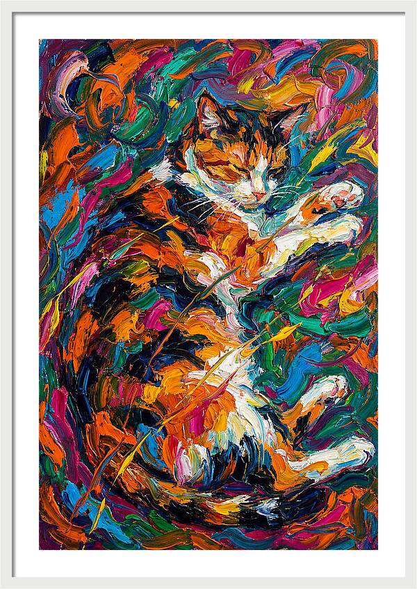 Calico Cat In Vibrant Colors