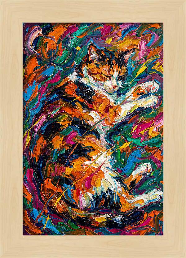 Calico Cat In Vibrant Colors