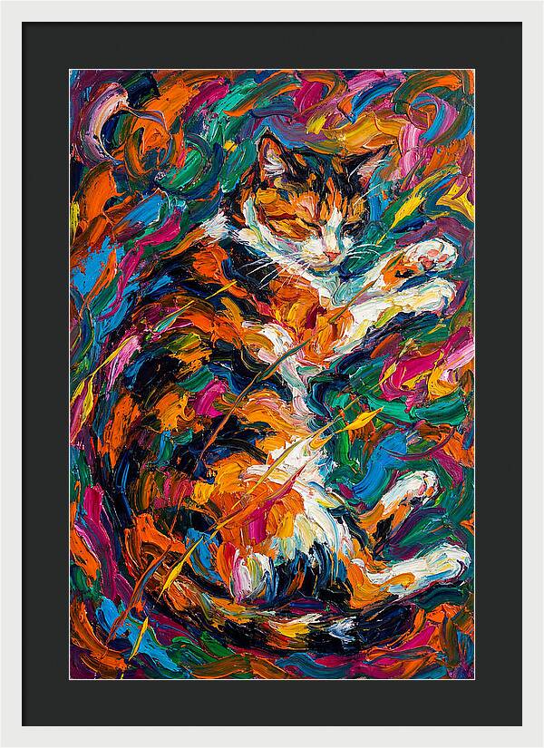 Calico Cat In Vibrant Colors