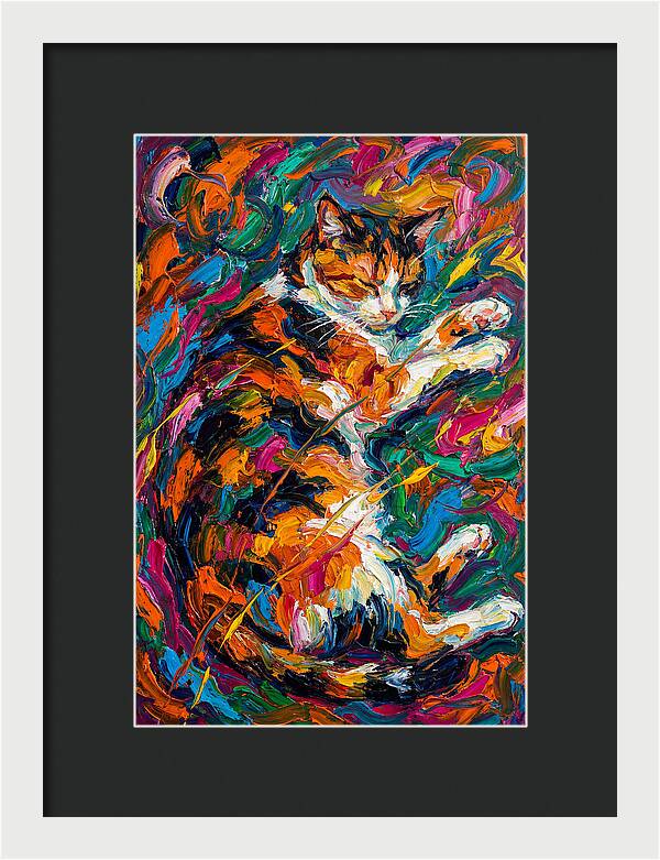 Calico Cat In Vibrant Colors