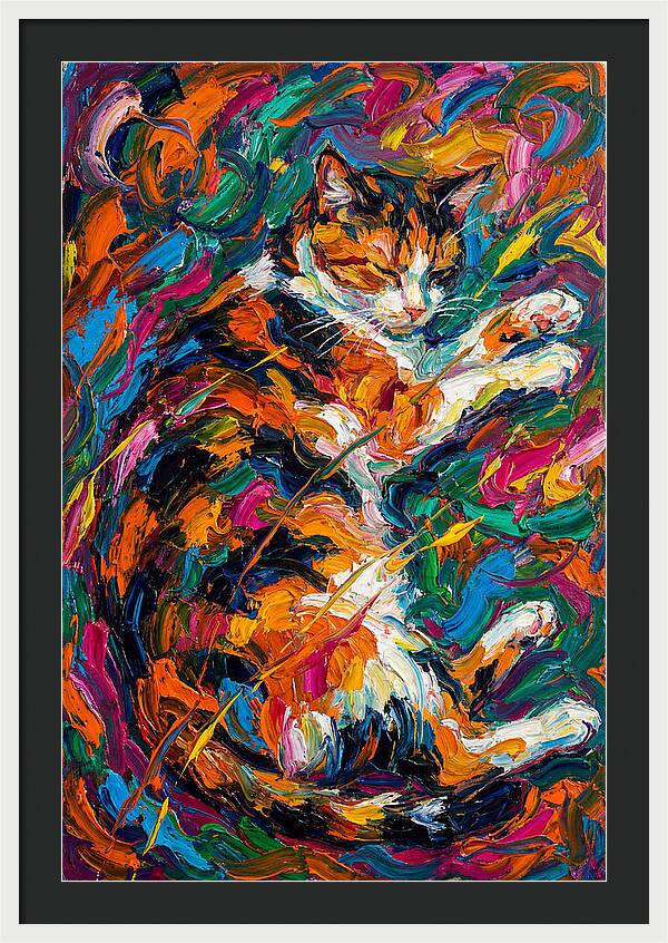 Calico Cat In Vibrant Colors