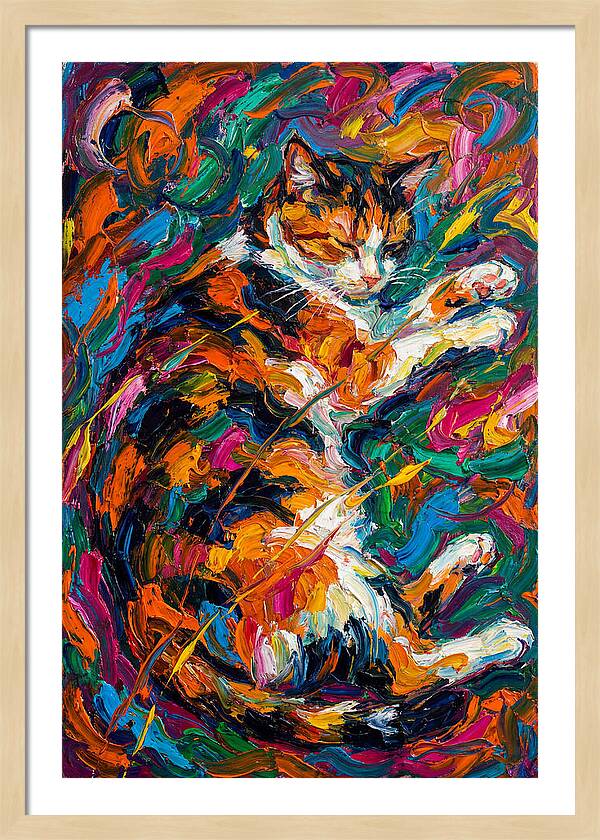 Calico Cat In Vibrant Colors