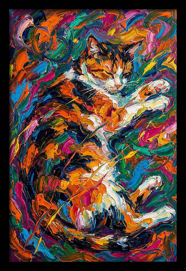 Calico Cat In Vibrant Colors