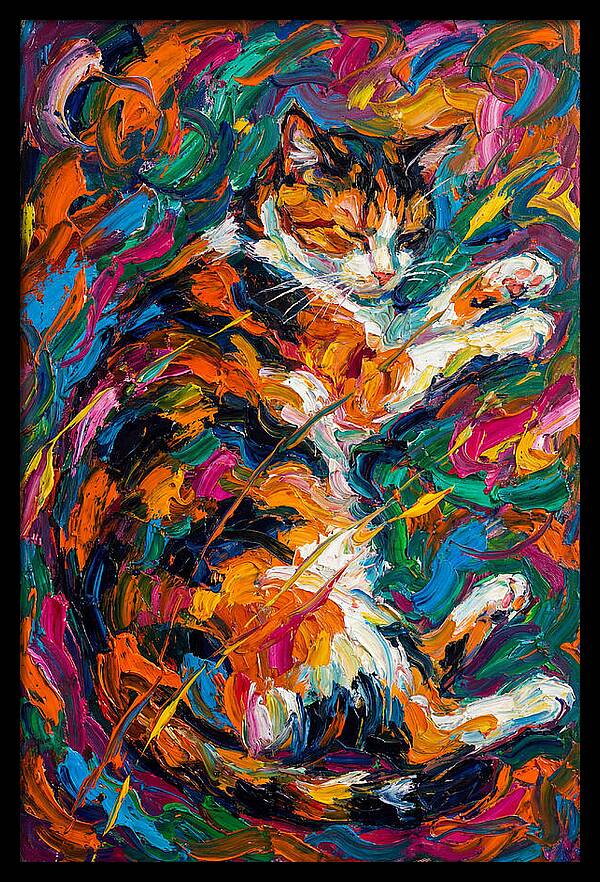 Calico Cat In Vibrant Colors