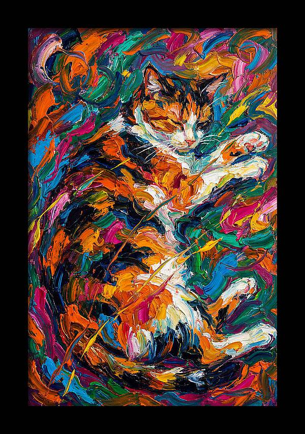 Calico Cat In Vibrant Colors