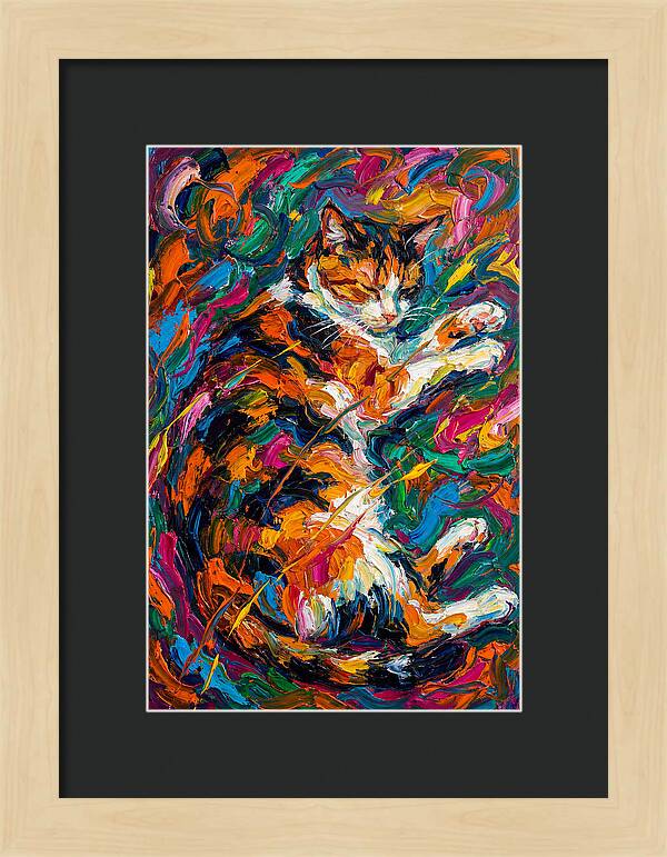 Calico Cat In Vibrant Colors