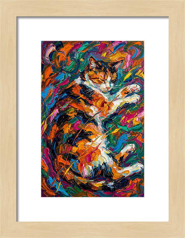 Calico Cat In Vibrant Colors