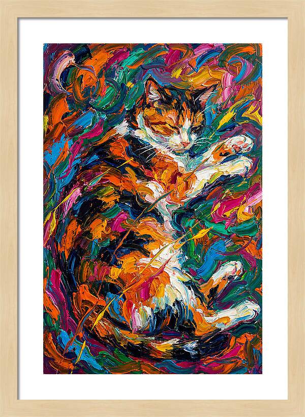 Calico Cat In Vibrant Colors