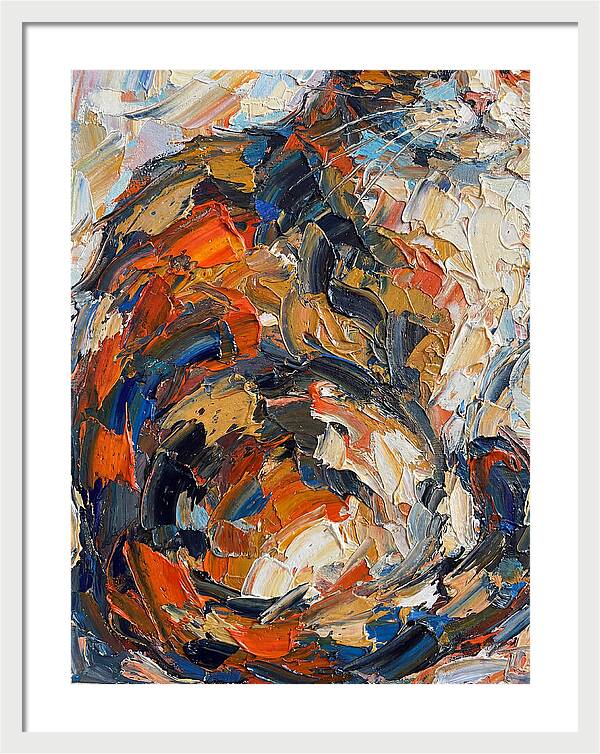 Calico Cat In Vibrant Swirls