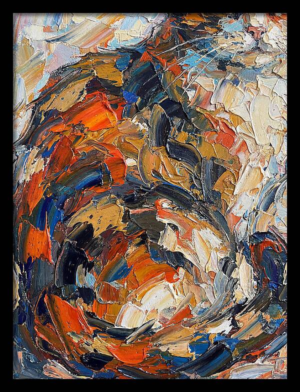 Calico Cat In Vibrant Swirls