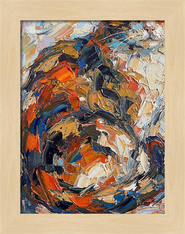 Calico Cat In Vibrant Swirls