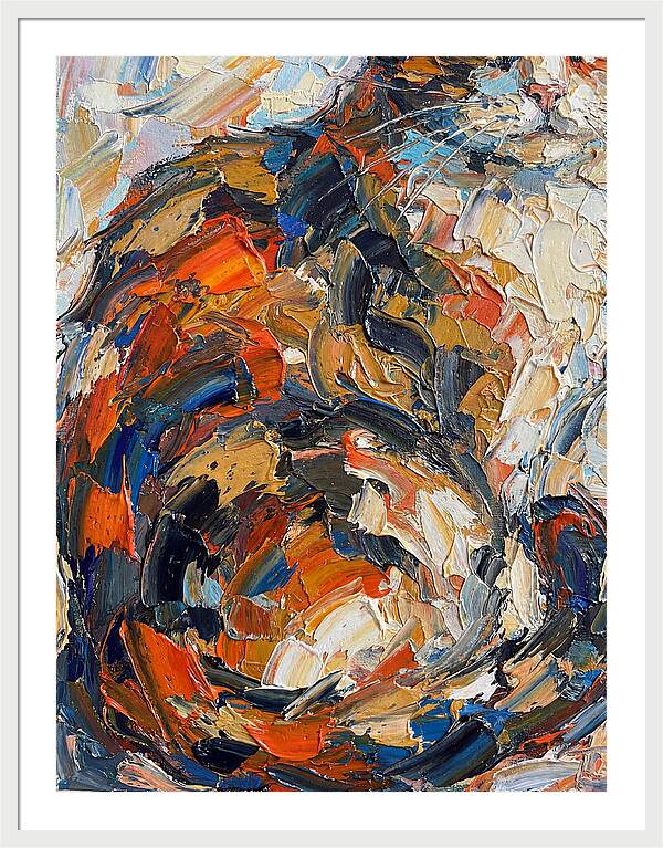 Calico Cat In Vibrant Swirls