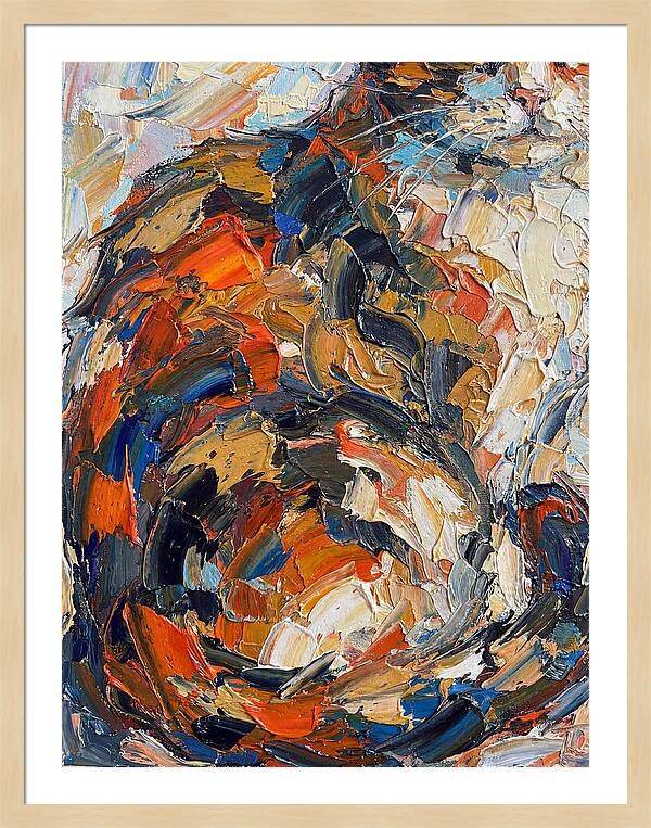 Calico Cat In Vibrant Swirls