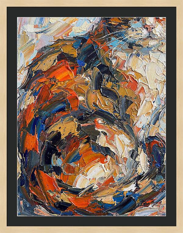Calico Cat In Vibrant Swirls