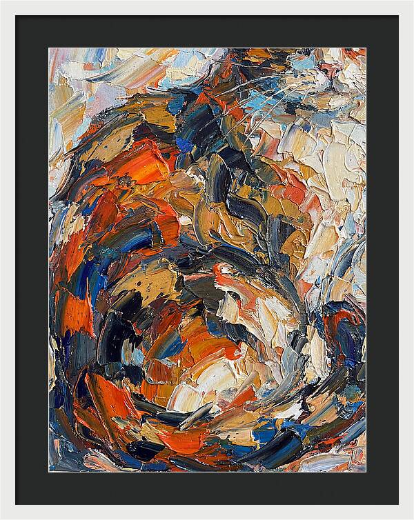 Calico Cat In Vibrant Swirls