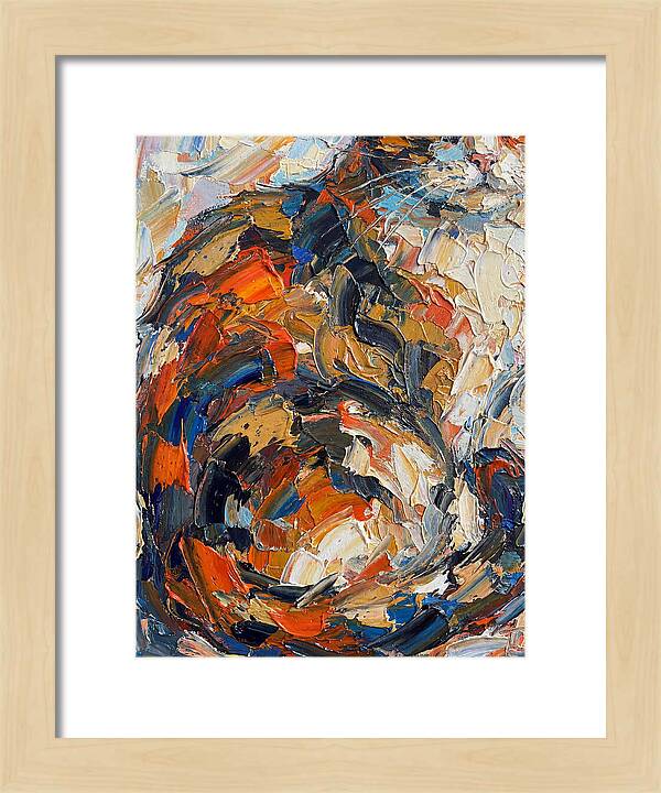 Calico Cat In Vibrant Swirls