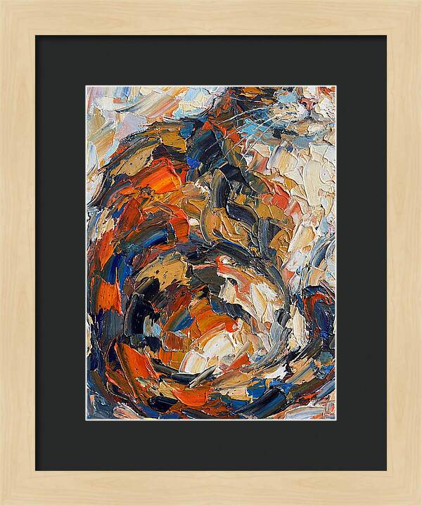 Calico Cat In Vibrant Swirls