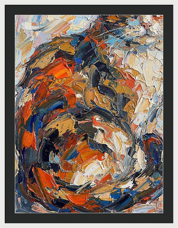 Calico Cat In Vibrant Swirls