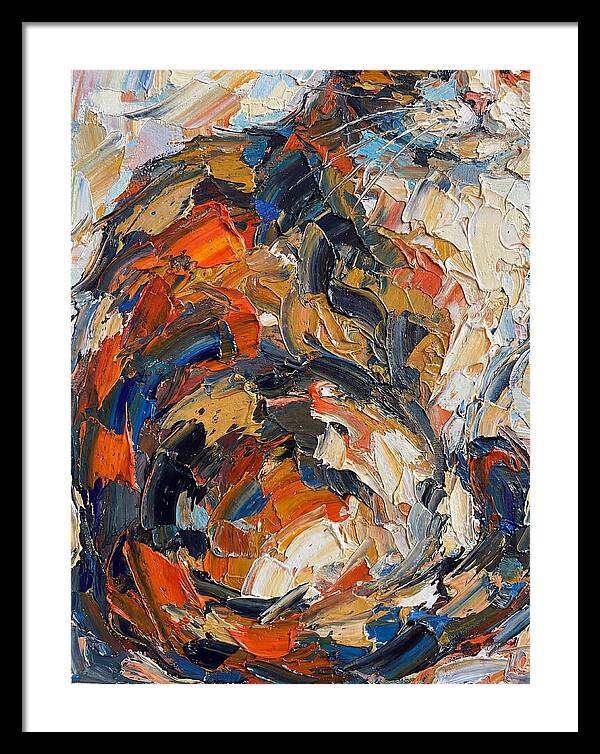 Calico Cat In Vibrant Swirls