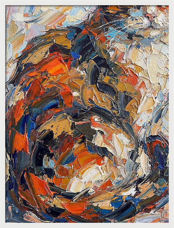 Calico Cat In Vibrant Swirls