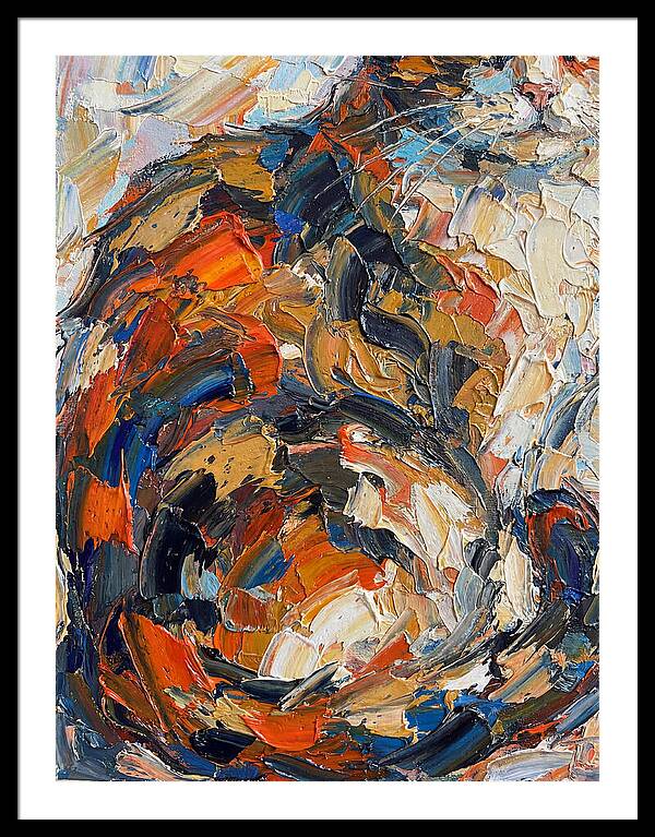 Calico Cat In Vibrant Swirls