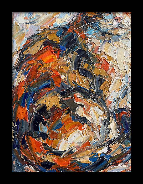 Calico Cat In Vibrant Swirls
