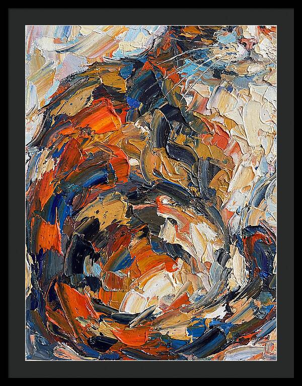 Calico Cat In Vibrant Swirls