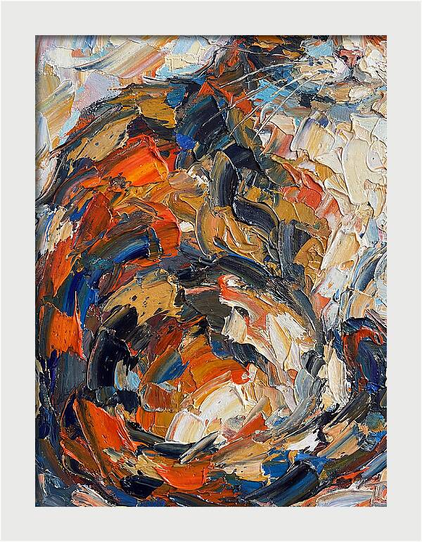 Calico Cat In Vibrant Swirls