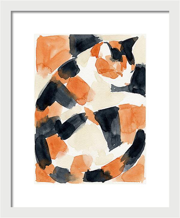 Calico Cat In Watercolor