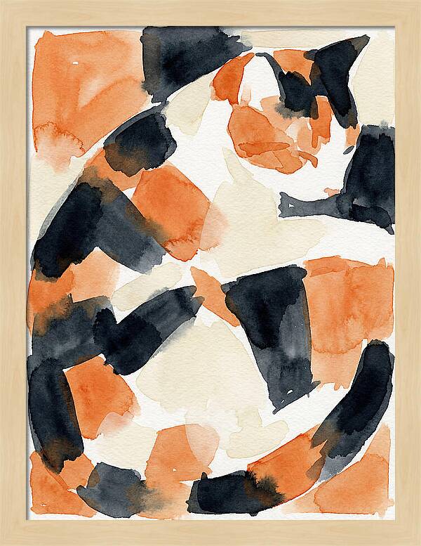 Calico Cat In Watercolor