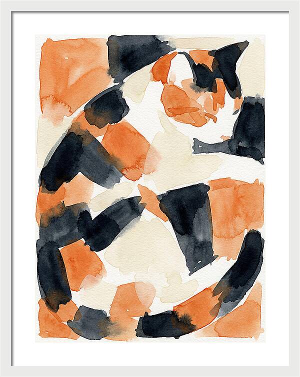 Calico Cat In Watercolor
