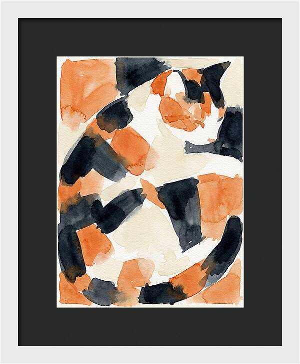 Calico Cat In Watercolor