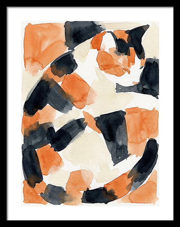 Calico Cat In Watercolor