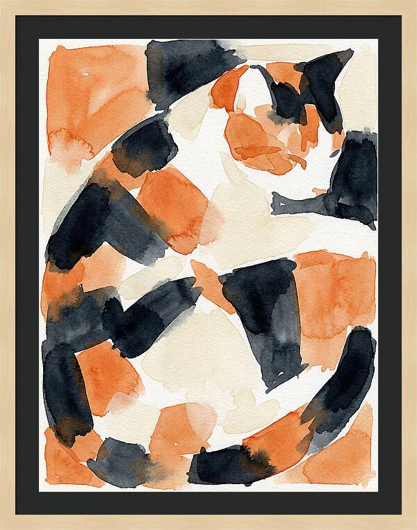 Calico Cat In Watercolor