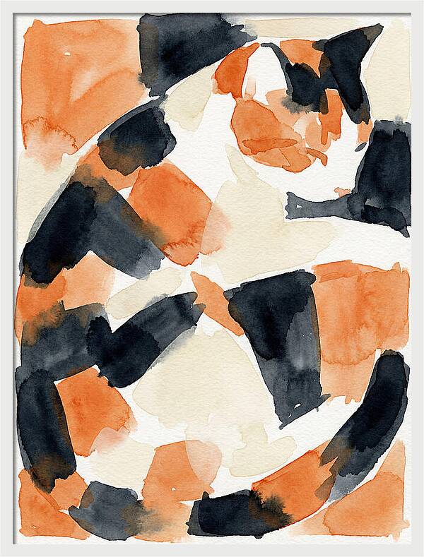 Calico Cat In Watercolor