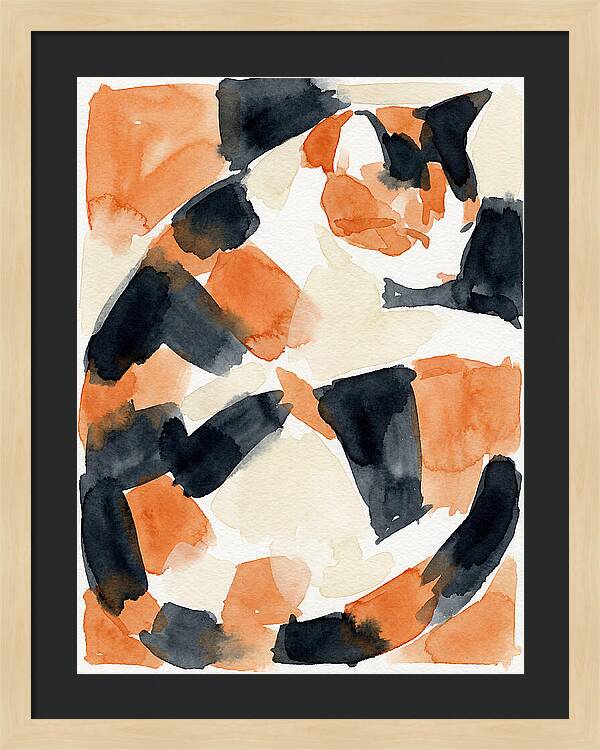 Calico Cat In Watercolor