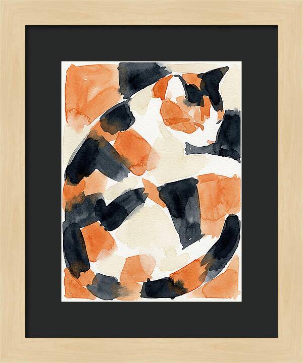 Calico Cat In Watercolor