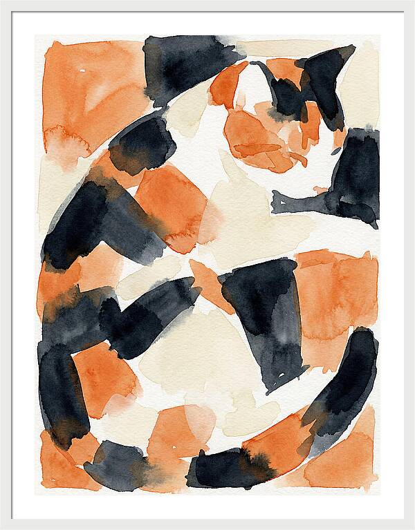 Calico Cat In Watercolor