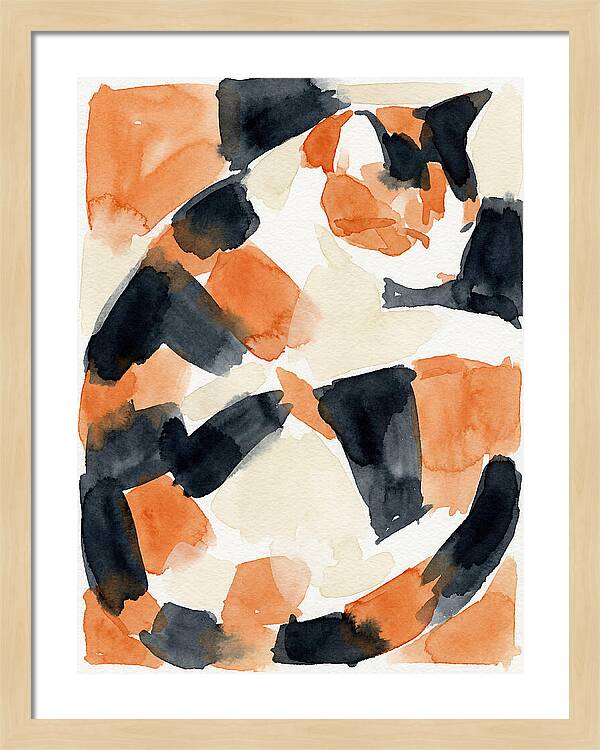 Calico Cat In Watercolor