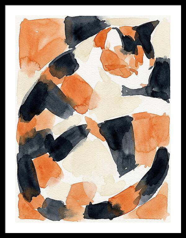 Calico Cat In Watercolor