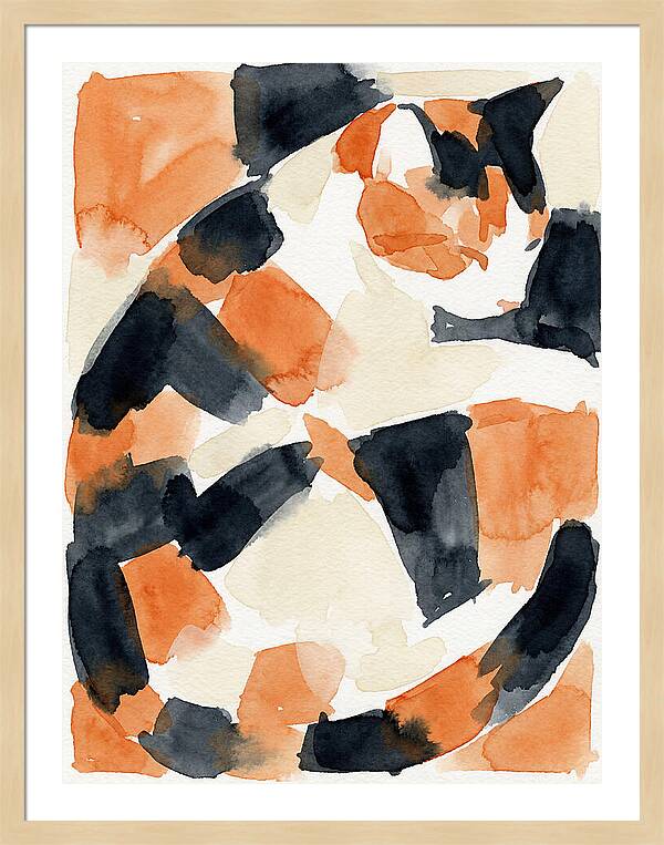 Calico Cat In Watercolor