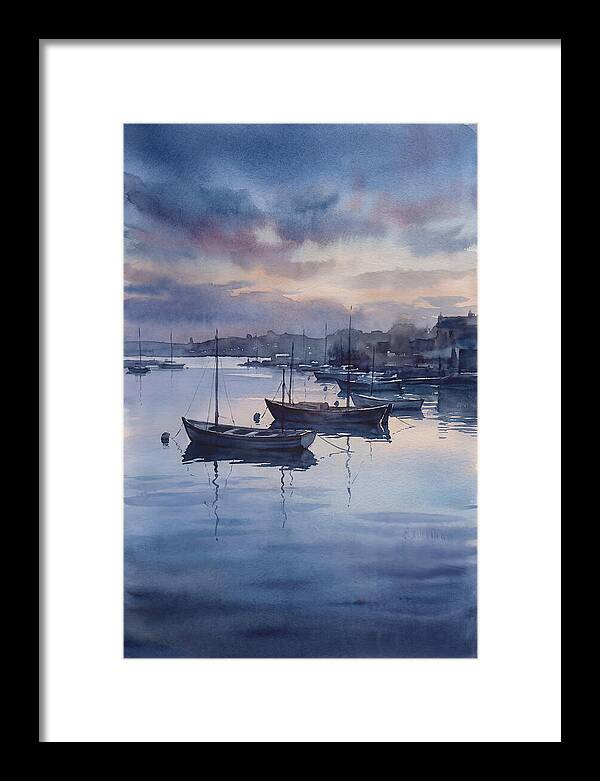 Calm Harbor At Blue Hour